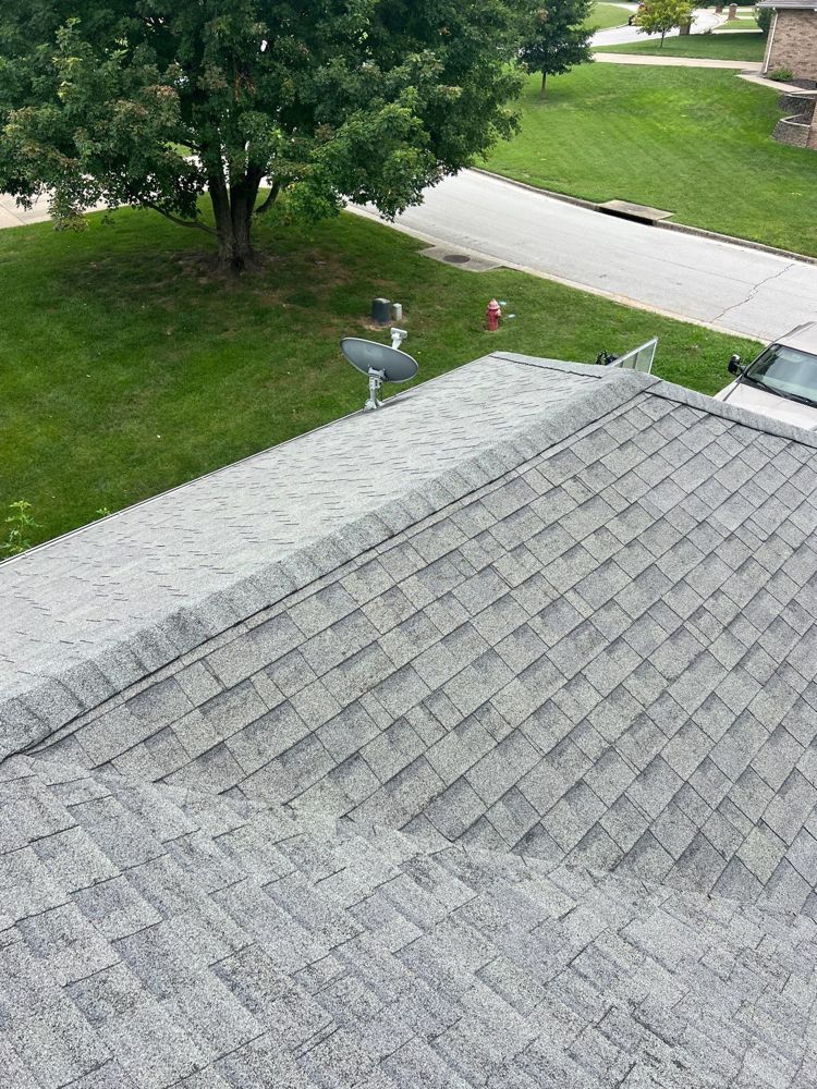 Roof inspection on a home in an Ozark, MO subdivision